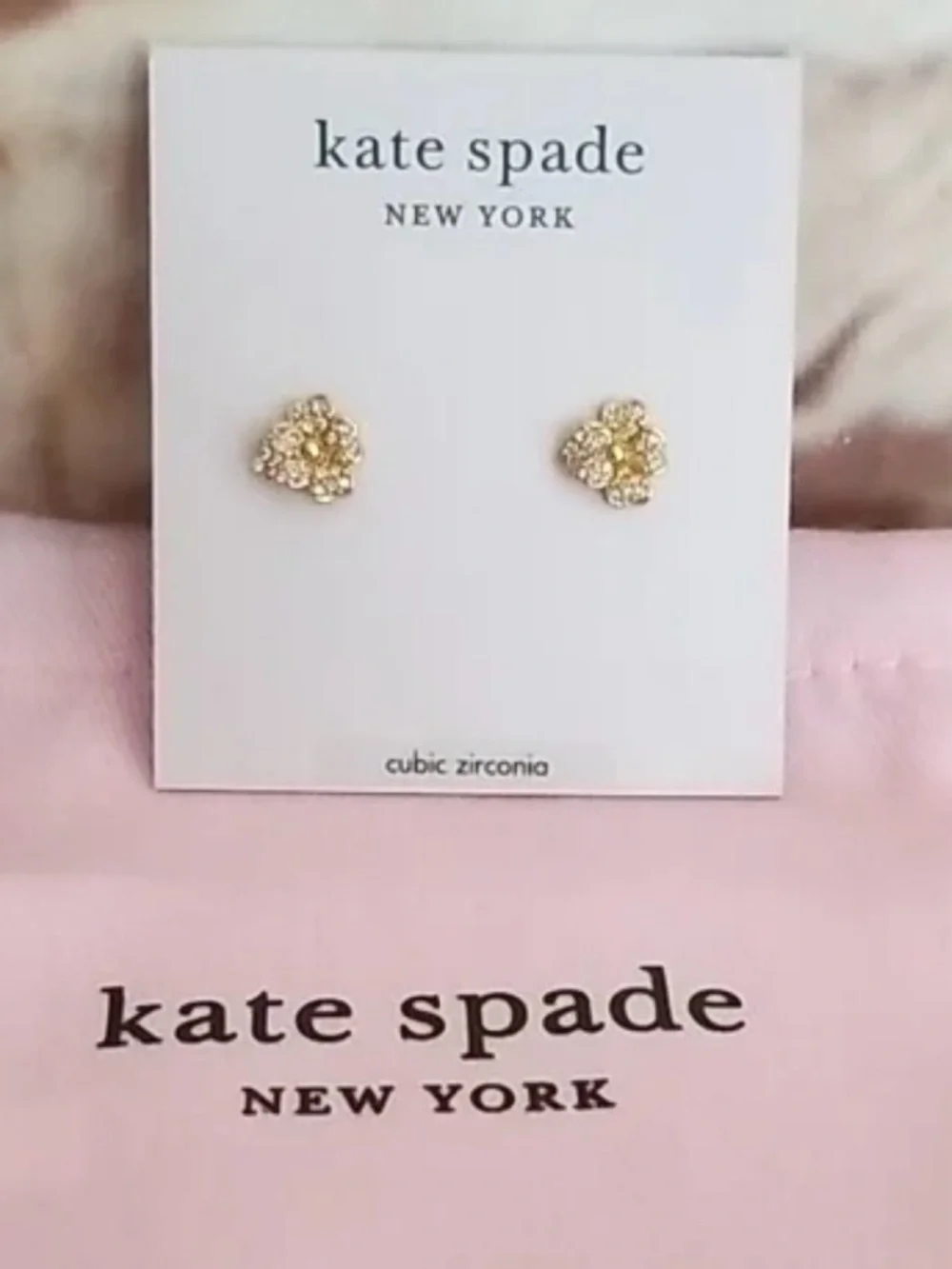 KATE SPADE NEW YORK Precious Pansy Stud Earrings